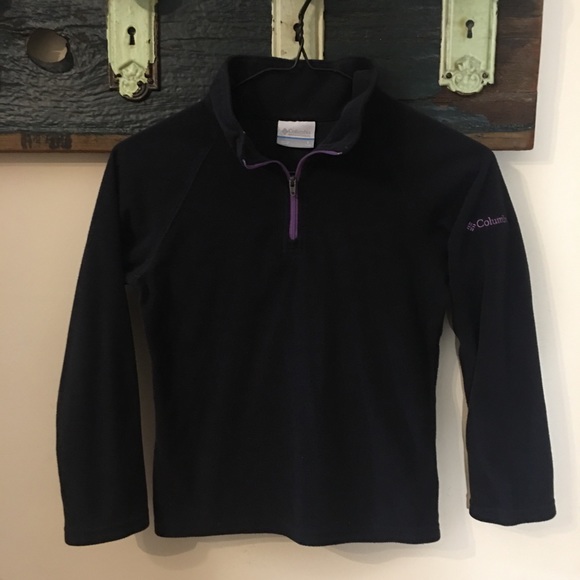2/$18 Columbia Black Fleece 1/4 Zip Pullover Shirt Size Small (7/8 years) - Picture 1 of 11